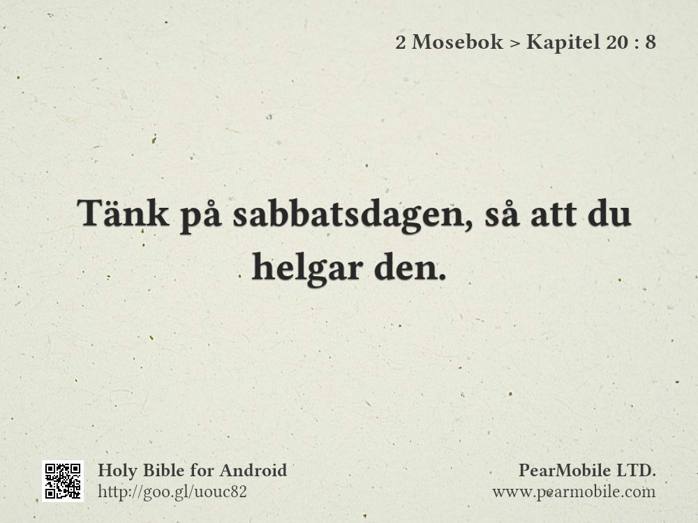 2 Mosebok, Kapitel 20:8